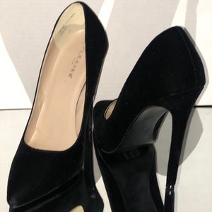 Velvet high heels